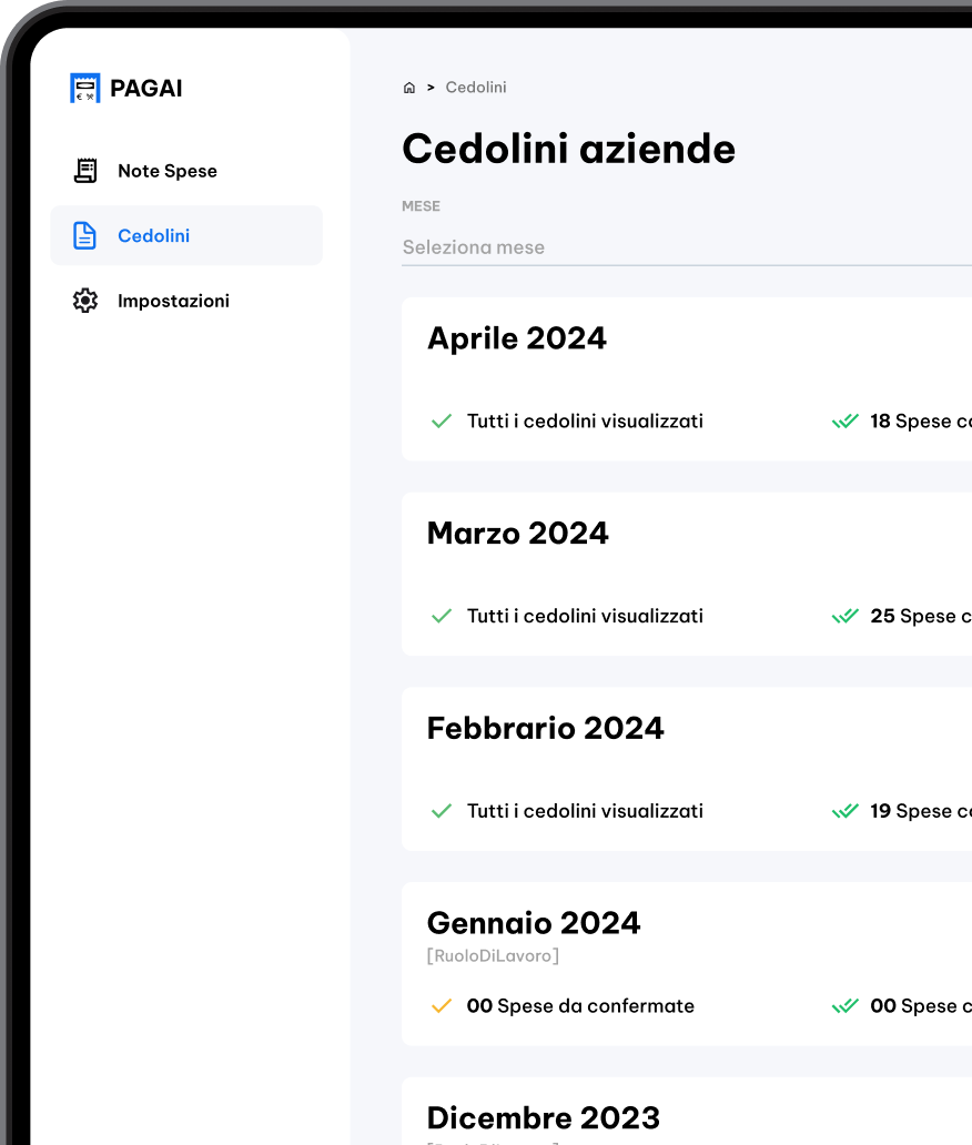 Cedolini aziende su Pagai