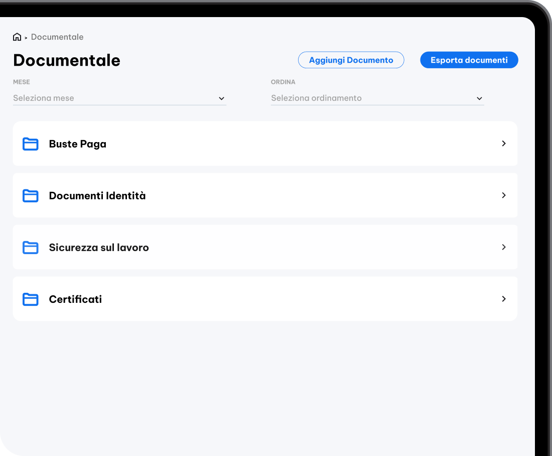 Documentale Pagai su tablet